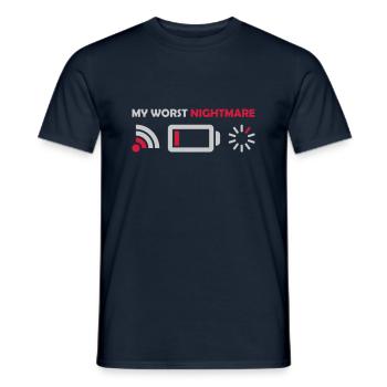 Mon pire cauchemar Logos - T-shirt homme - marine - Devant - AI Model Male 178 light (178cm)