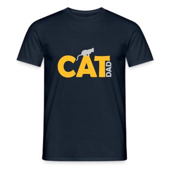 Conception du logo Cat Dad - T-shirt homme - marine - Devant - AI Model Male 178 light (178cm)