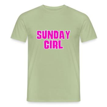 Sunday Girl - Men's T-Shirt - sage - Front - AI Model Male 178 light (178cm)