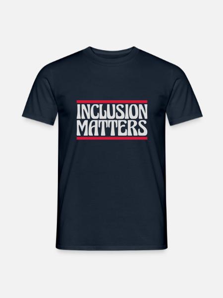 inclusion matters Logo Quote - Men's T-Shirt - navy
