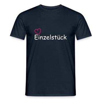 Einzelstück - Männer T-Shirt - Navy - Vorne - AI Model Male 178 light (178cm)