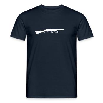 Lever-action rifle under guard 44 mag - Rifle - Men's T-Shirt - navy - Front - AI Model Male 178 light (178cm)