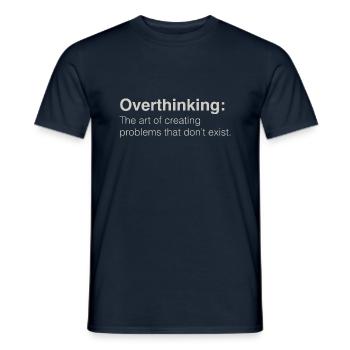 Overthinking - Männer T-Shirt - Navy - Vorne - AI Model Male 178 light (178cm)