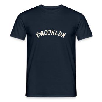 Brooklyn - New York City - USA - America - Men's T-Shirt - navy - Front - AI Model Male 178 light (178cm)