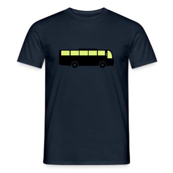 bus - Männer T-Shirt - Navy - Vorne - AI Model Male 178 light (178cm)