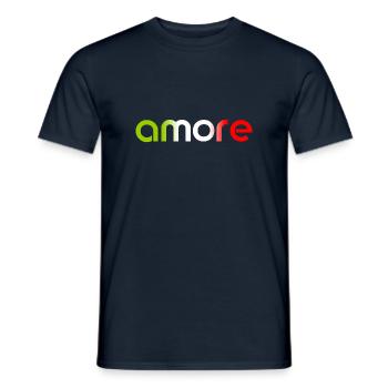 amore - Italia - Italy - Love Italian Love - Men's T-Shirt - navy - Front - AI Model Male 178 light (178cm)