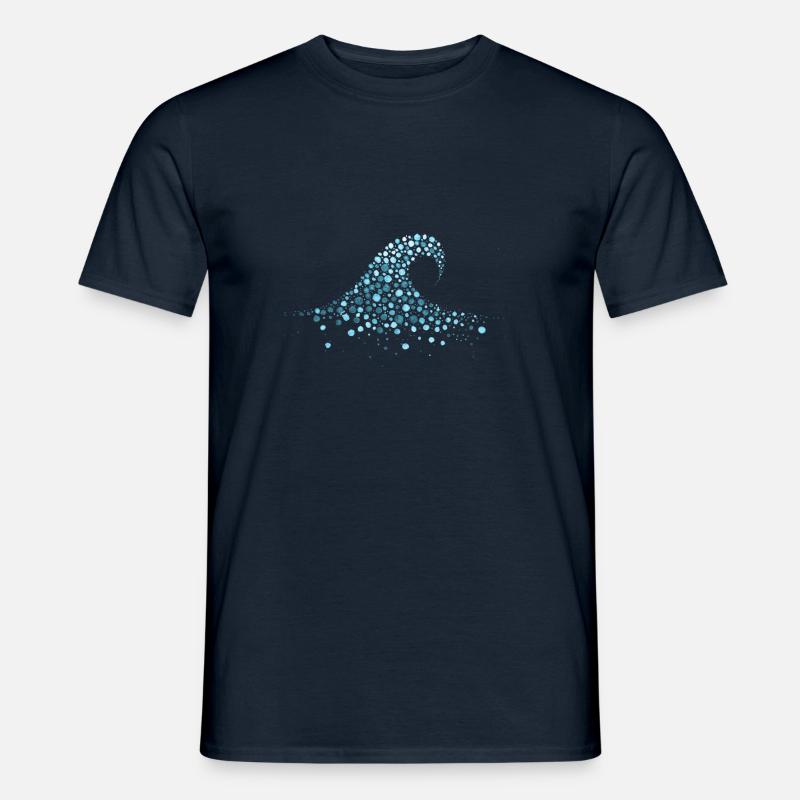 Wave Ocean Design - Men’s T-shirt - navy