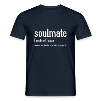 Definition of Soulmate - Männer T-Shirt - Navy - Vorne - AI Model Male 178 light (178cm)