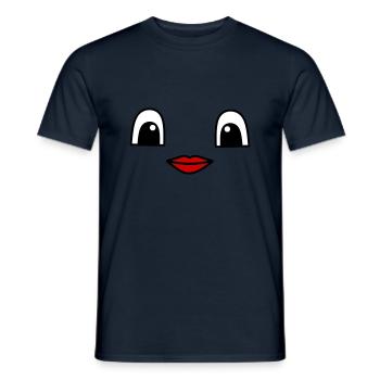 Cute face with red lips - Männer T-Shirt - Navy - Vorne - AI Model Male 178 light (178cm)