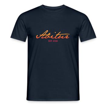Abi '22 Motto mit Stil - Abitur Established 2022 - Männer T-Shirt - Navy - Vorne - AI Model Male 178 light (178cm)