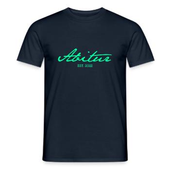 Abi '22 Motto mit Stil - Abitur Established 2022 - Männer T-Shirt - Navy - Vorne - AI Model Male 178 light (178cm)