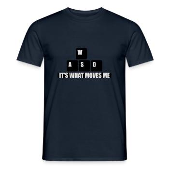 c’est ce qui m’émeut - T-shirt homme - marine - Devant - AI Model Male 178 light (178cm)