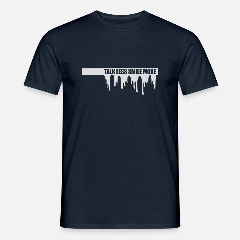 talk less smile more - Men's T-Shirt - navy