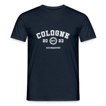 Studium in Köln: Bio-Chemie, 2023 - Männer T-Shirt - Navy - Vorne - AI Model Male 178 light (178cm)