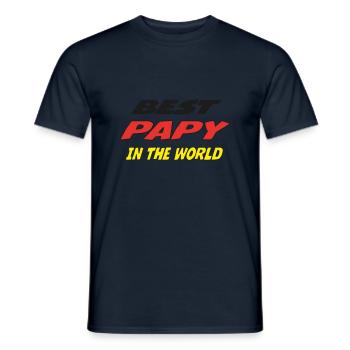 Bestes PAPY der Welt - Männer T-Shirt - Navy - Vorne - AI Model Male 178 light (178cm)