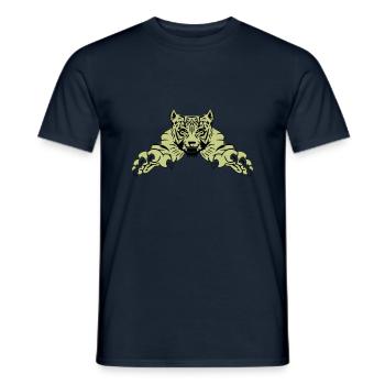 Tiger Attack - Men's T-Shirt - navy - Front - AI Model Male 178 light (178cm)
