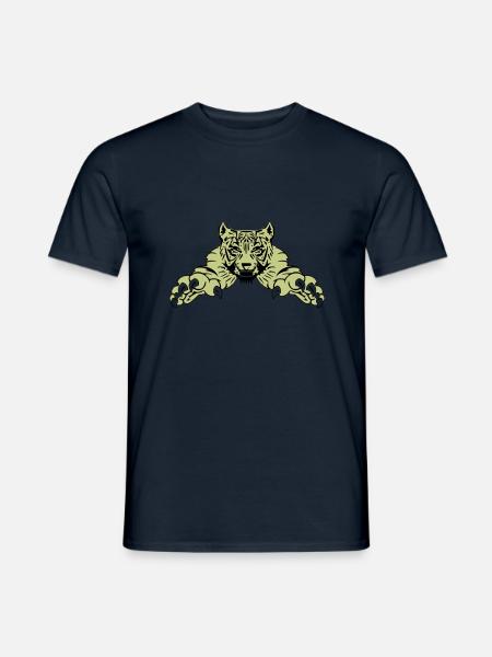 tiger attack - Männer T-Shirt - Navy