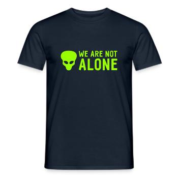 Alien - We Are Not Alone - Aliens - Men's T-Shirt - navy - Front - AI Model Male 178 light (178cm)