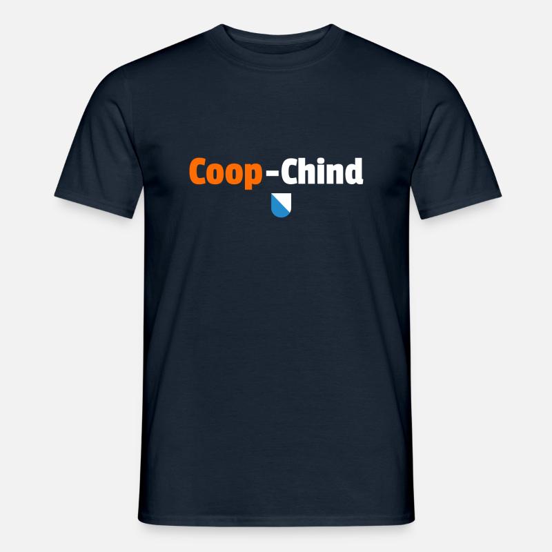 Coop-Chind - bischZüri - Männer T-Shirt - Navy