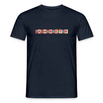 Facharbeiter, Spezialist, Fachkraft, Spezialkräfte - Männer T-Shirt - Navy - Vorne - AI Model Male 178 light (178cm)