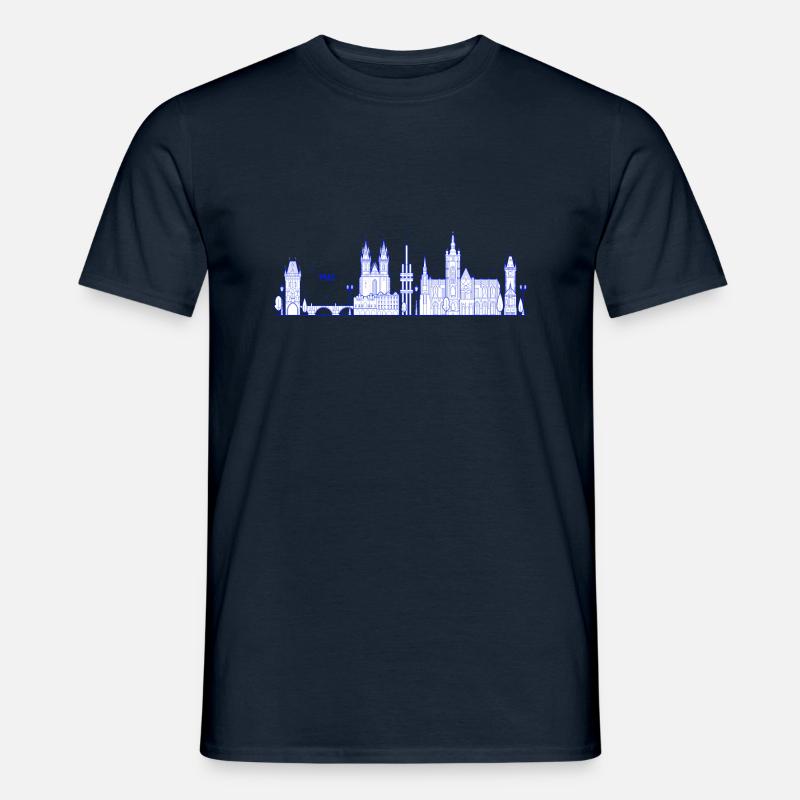 prag - Männer T-Shirt - Navy