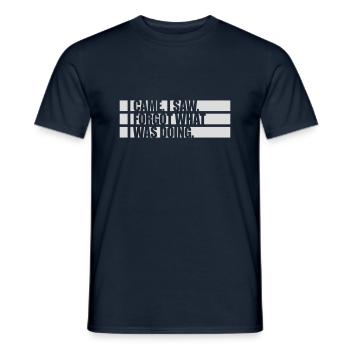 I came saw forget - Men's T-Shirt - navy - Front - AI Model Male 178 light (178cm)