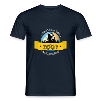 18. Geburtstag Rocking the crowd since 07/2007 - Men's T-Shirt - navy - Front - AI Model Male 178 light (178cm)
