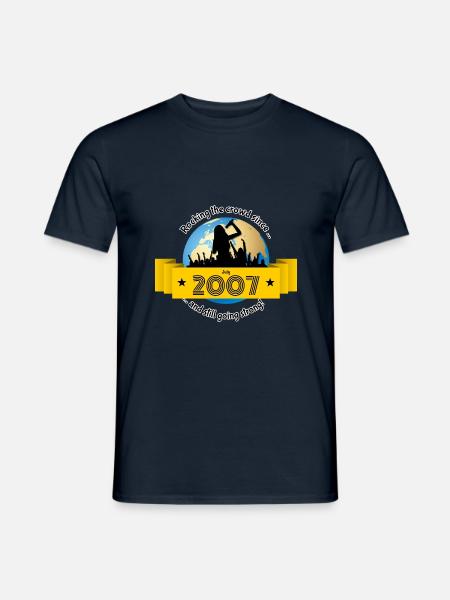 18. Geburtstag Rocking the crowd since 07/2007 - Männer T-Shirt - Navy