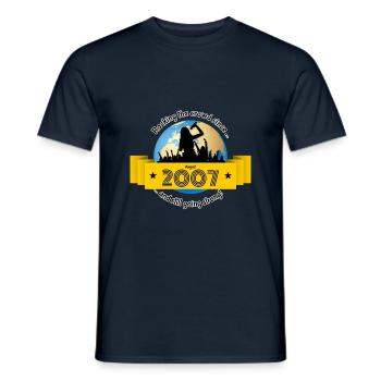 18. Birthday Rocking the crowd since 08/2007 - Men's T-Shirt - navy - Front - AI Model Male 178 light (178cm)