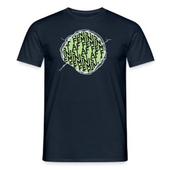 womens march equal women rights joke quotes - Men's T-Shirt - navy - Front - AI Model Male 178 light (178cm)