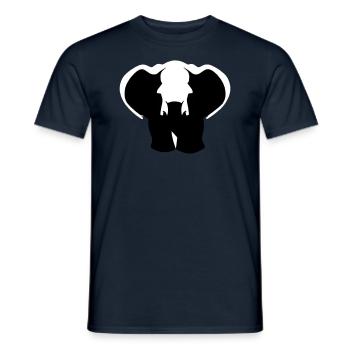 Kleiner Elefant Cartoon niedlich Vektor 2 - Männer T-Shirt - Navy - Vorne - AI Model Male 178 light (178cm)