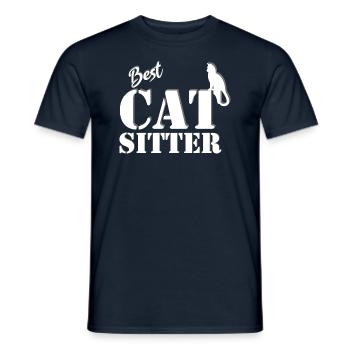 Meilleur gardien de chat - T-shirt homme - marine - Devant - AI Model Male 178 light (178cm)