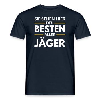 Sie sehen hier den Besten aller Jäger - Männer T-Shirt - Navy - Vorne - AI Model Male 178 light (178cm)