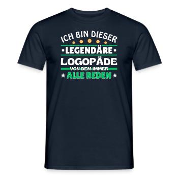 Ich bin dieser legendäre Logopäde - Männer T-Shirt - Navy - Vorne - AI Model Male 178 light (178cm)
