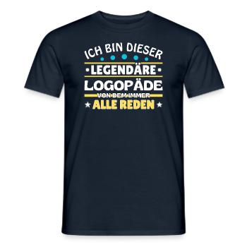 Ich bin dieser legendäre Logopäde - Männer T-Shirt - Navy - Vorne - AI Model Male 178 light (178cm)