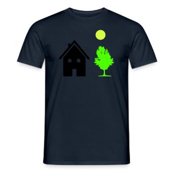 haus baum - Männer T-Shirt - Navy - Vorne - AI Model Male 178 light (178cm)