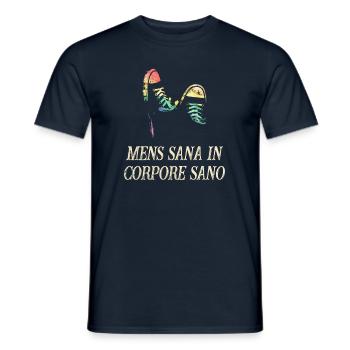 Mens Sana in Corpore Sano - Men's T-Shirt - navy - Front - AI Model Male 178 light (178cm)