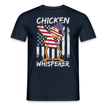 Hühnerflüsterer Chuchoteur de poulet - T-shirt homme - marine - Devant - AI Model Male 178 light (178cm)