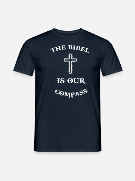 Bibel Kreuz Christentum Religion Jesus Christus - Mænd T-shirt - marineblå
