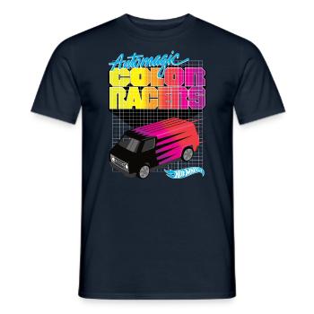 Hot Wheels Vintage Automagic Color Racers - T-shirt homme - marine - Devant - AI Model Male 178 light (178cm)
