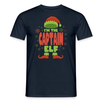 Kapitän Weihnachtself - Männer T-Shirt - Navy - Vorne - AI Model Male 178 light (178cm)