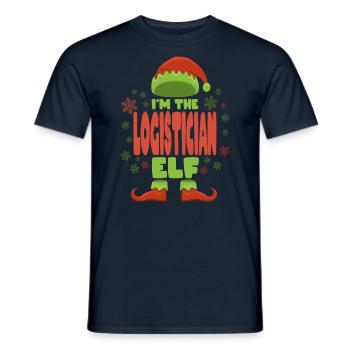Logisticien Elfe de Noël - T-shirt homme - marine - Devant - AI Model Male 178 light (178cm)