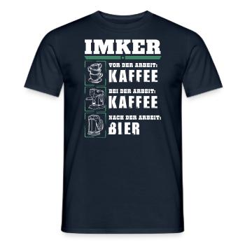 Mon quotidien d'apiculteur - T-shirt homme - marine - Devant - AI Model Male 178 light (178cm)