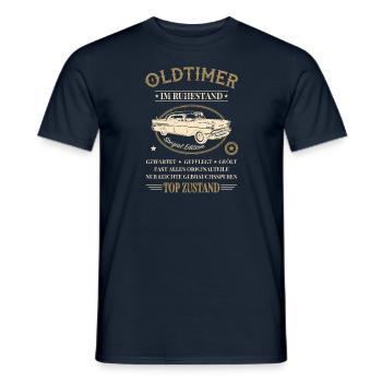 Ruhestand Oldtimer Abschiedsgeschenk - Männer T-Shirt - Navy - Vorne - AI Model Male 178 light (178cm)