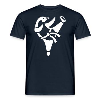 Pingouin Karaté Arts Martiaux Arts Martiaux Silhouette - T-shirt homme - marine - Devant - AI Model Male 178 light (178cm)