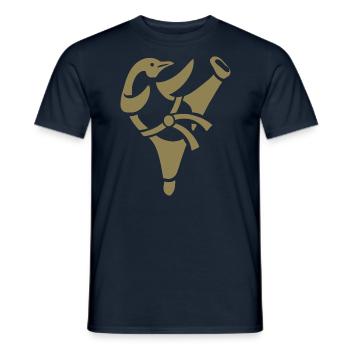 Pingouin Karaté Arts Martiaux Arts Martiaux Silhouette - T-shirt homme - marine - Devant - AI Model Male 178 light (178cm)