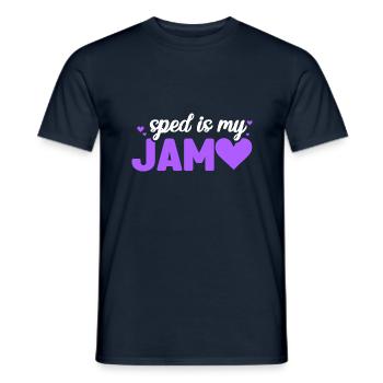 Sped is my jam - Männer T-Shirt - Navy - Vorne - AI Model Male 178 light (178cm)