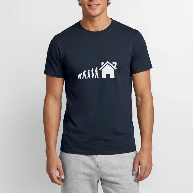 Evolution Dachdecker Männer T-Shirt