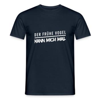 Der frühe Vogel kann mich mal Nachteule - Männer T-Shirt - Navy - Vorne - AI Model Male 178 light (178cm)