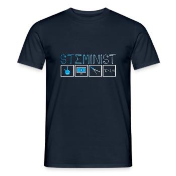 STEMinist - Männer T-Shirt - Navy - Vorne - AI Model Male 178 light (178cm)